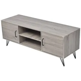 vidaXL TV-Schrank Lowboard 120x40x110 cm Grau Metall