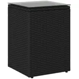 vidaXL Beistelltisch Schwarz Poly-Rattan