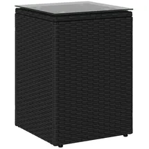 vidaXL Beistelltisch Schwarz Poly-Rattan