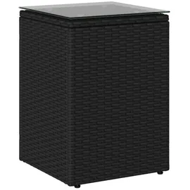vidaXL Beistelltisch Schwarz Poly-Rattan