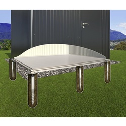 BIOHORT Fundament »Neo«, BxHxL: 334 x 65 x 166 cm, silberfarben