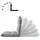 [en.casa] Bodensessel Deinze Polyester 110 x 2 x 70 cm Silber verstellbar mit Liegefunktion