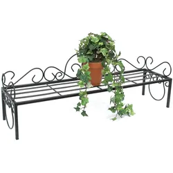 DanDiBo Blumenbank Mi Schwarz Blumenständer 75cm Blumenregal Blumentreppe Pflanzentreppe
