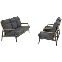 Siena Garden Roma Lounge Set 3 teilig - Anthrazit