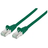 Intellinet Network Solutions Intellinet 736886 RJ45 Netzwerkkabel, Patchkabel CAT 6a S/FTP CAT6a, 10 m), Grün Folienschirm, Geflechtschirm, Halogenfrei 1St.