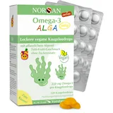 NORSAN Omega 3 vegan KIDS JELLY 120 hochdosiert/Omega 3 vegan hochdosiert 220mg pro Kaugeleedrops/veganes Omega 3 mit EPA & DHA/Omega 3 Kids mit Tutti-Frutti-Geschmack