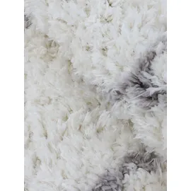 carpetfine Hochflor-Teppich CARPETFINE "Eddy", weiß, H:30mm Ø:250cm, Polyester, Teppiche, Fransenteppich, Shaggy Langflor mit Fransen, starke Größenauswahl, Wohnzimmer