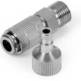 Wiltec Airbrush Schnellkupplung 9,51 mm Schlauch mit 9,51 mm Außengewinde Luftschlauch