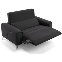Sofanella 2-Sitzer Stoff BELLA, Relaxsofa, Designsofa, Designer Couch, Italienisches Sofa, 2er Sofa schwarz