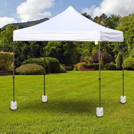 Outsunny Standfuß 4 Stück Ø24 x H25 cm Weiß