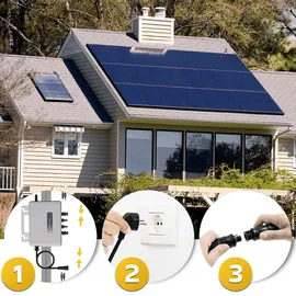 sunniva Balkonkraftwerk Full Black Bifazial 800 W inkl. 4 x 500 W N-Typ Glas-Glas Bifacial Module