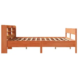 vidaXL Massivholzbett 200 x 200 cm Braun