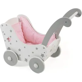 Bayer Chic 2000 Holzpuppenwagen stars grau