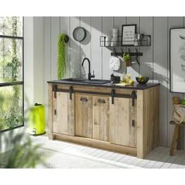 furn.design Unterschrank Küchenschrank 161 x 93 cm Braun