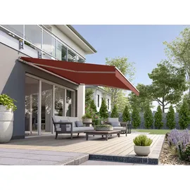WISMAR Gelenkarmmarkise Classic bordeaux inkl. Motor, Handsender, Solar Panel