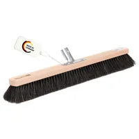 BawiTec Rosshaarbesen Besen-Länge 80cm,mit Metall-Stielhalterung Ø28mm,Rosshaar-Naturhaar-Borsten-Mischung,sehr weich,sehr Gute Staubbindung,Kehrbesen,Saalbesen,ohne