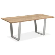Niehoff Noah Gartentisch 160-260 x 95 x 76 cm Teak geölt/silber
