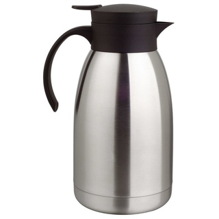 Haushalt International 26076 Isolierkanne Isolierflasche Thermo Kanne Kaffeekanne Edelstahl groß 2 L