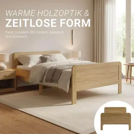 Homestyle4u Komfortbett 140 x 200 cm Braun