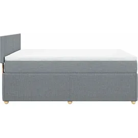 vidaXL Boxspringbett 140 x 200 cm Hellgrau