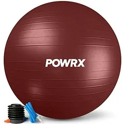 Gymnastikball Inkl. Ballpumpe Und Workout I Sitzball Pilates Yoga Ball Antiburst 75 CM