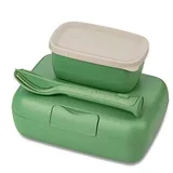 Koziol Lunchbox Set rechteckig grün 3-teilig