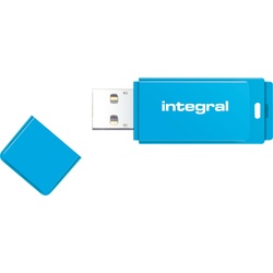 Integral USB Stick Neon 128GB bl (128 GB, USB A), USB Stick, Blau
