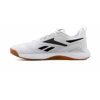 Reebok Herren Nanoflex Tr 2.0 Sneaker, Gummi-Fußbekleidung mit weißem Kern und schwarzem Gummi, 03, 44.5 EU - 44.5 EU