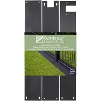 UNUS Keinkraut® Zaunschutz Unkrautschutz aus recyceltem Kunststoff schwarz für die Zaunecke S3