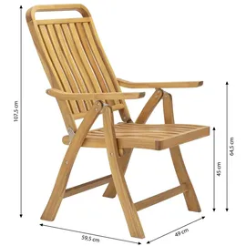 Dehner Multipositionssessel Lima, ca. B49/H107,5/T59,5 cm, Natur