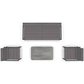 Lesli Living Lounge-Set "Harper Stone" anthrazit/hellgrau - Grau/Hellgrau