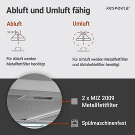 Respekta CH 22058 IXB Wandhaube 60 cm