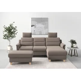 sit&more Ecksofa SIT & MORE "Farö L-Form", grau (taupe), B:234cm H:90cm T:168cm, Sofas, Ecksofa, inklusive Federkern, wahlweise mit Bettfunktion und Bettkasten