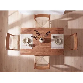 FineBuy Esstisch 120 x 76 x 60 cm braun