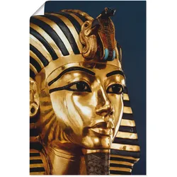 Wandbild ARTLAND "Grabmaske von König Tutanchamun", gold (farbe bild(er): goldfarben), B:40cm H:60cm, Bilder, als Alubild, Outdoorbild, Leinwandbild, Poster in verschied. Größen