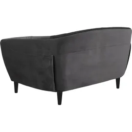 Actona Chesterfield Couch Stoff 2-Sitzer Grau