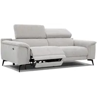 RELAXSOFA FIERO 3-Sitzer mit 1 Relaxfunktion, hellgrau