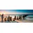 Euroart Glasbild 30 x 80 cm Beach III Glas Blau