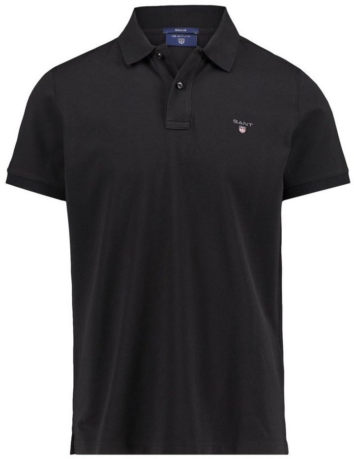 Gant Poloshirt Herren Poloshirt PIQUE Regular Fit (1-tlg) schwarz S