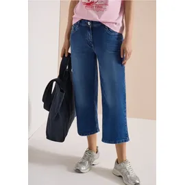 Cecil 3/4 Wide Leg Jeans im Loose Fit - Blau