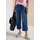 Cecil 3/4 Wide Leg Jeans im Loose Fit - Blau
