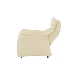Hukla Relaxsessel Pascal Leder 77 x 115 x 90 cm Creme elektrisch, drehbar