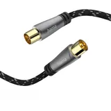 Hama Antennen-Kabel Vergoldet Koax-Stecker - Koax-Kupplung 120 dB 5 m