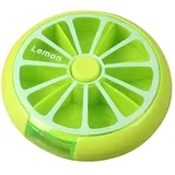 ISAKEN Pillendose klein Rund 7 Tage Medikamentenbox 7 Fächer Tablettenbox Tabletten Wochenbox Pillenbox Tablettendose für Unterwegs, für Vitamin- und Medikamente Aufbewahrung