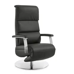 Segmüller Werkstätten Sessel Comforte Uno Anzio D4 Leder Schwarz