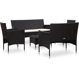 vidaXL Garten-Lounge-Set schwarz 45893