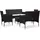 vidaXL Garten-Lounge-Set schwarz 45893