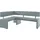 OTTO home Charissa 210 x 90 x 140 cm Strukturstoff langer Schenkel rechts hellblau