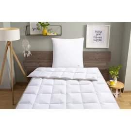 Balette Daunenbettdecke + Kopfkissen »140 Jahre Balette, in 5 Wärmeklassen, Made in Germany, Downpass« Bettwaren-Set, 135x200 oder 155x220 cm & Kissen 80x80 cm weiß