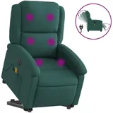 vidaXL Massagesessel Elektrisch 86,5 x 99,5 x 86,5 cm Dunkelgrün mit Aufstehhilfe